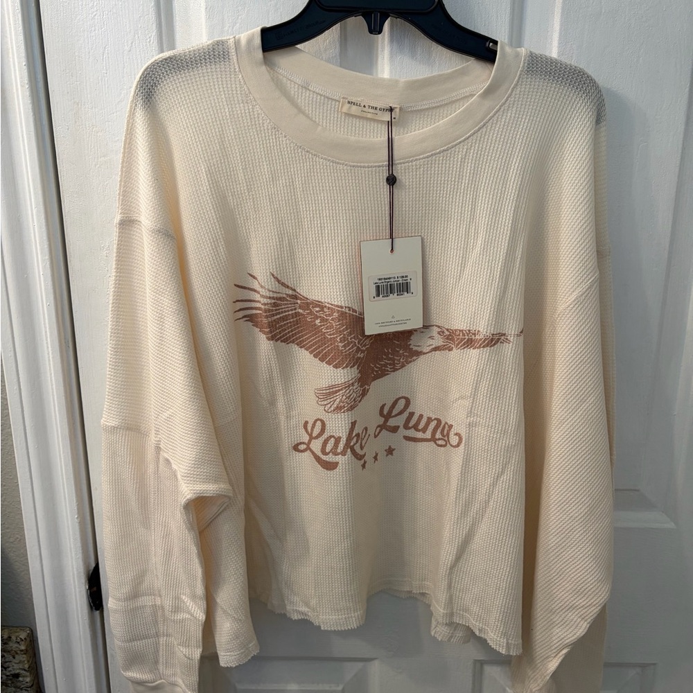 Spell & The Gypsy: Lake Luna Cream Waffle Knit Long Sleeve